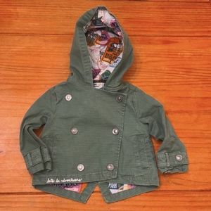 OshKosh Genuine Kids Khaki Hooded Jacket, Size 18 months